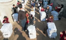 İdlib’de çadır kentte yokluk içinde var olma mücadelesi