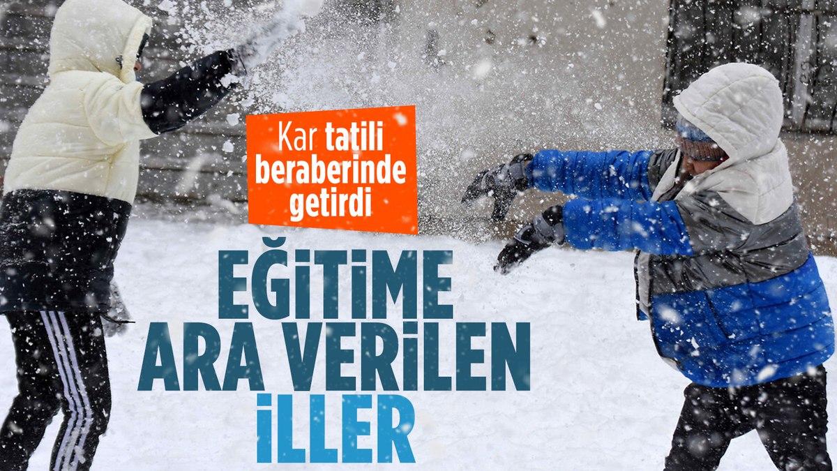 Kar yağışı nedeniyle eğitime ara verilen iller